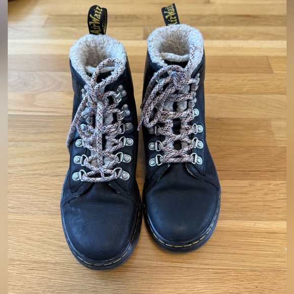 Dr. Martens Combs Wyoming Shearling Lined Lace Up Ankle Boots Docs Combat US 5L - Picture 13 of 13